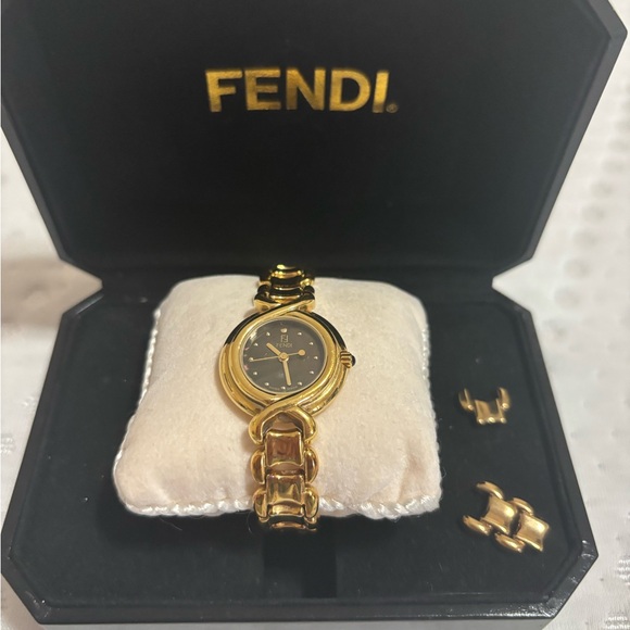 Fendi Black and Gold Women's Watch - Picture 1 of 4